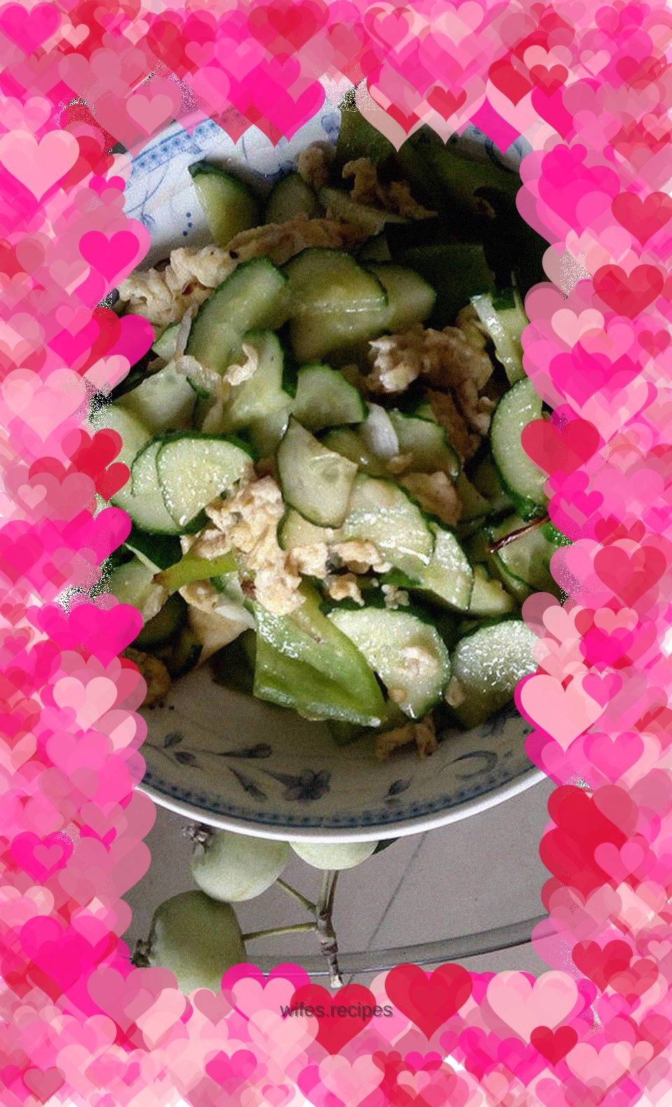 Stir-fried peppers with eggs, cucumbers