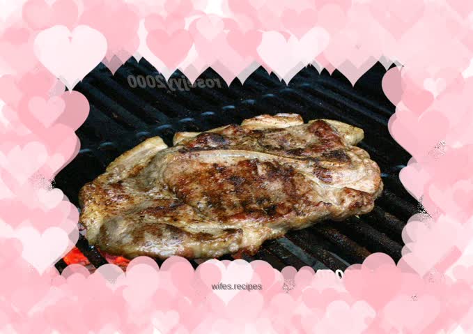 Charcoal Grill Charcoal Grilled T-bone Pork Chops