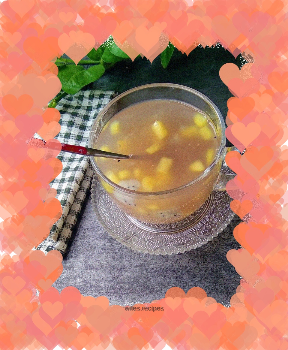 Fresh fruit lotus root starch soup