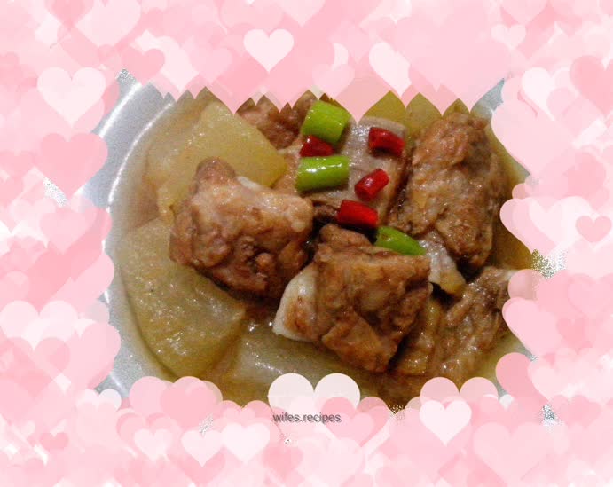 Pork ribs and roasted winter melon