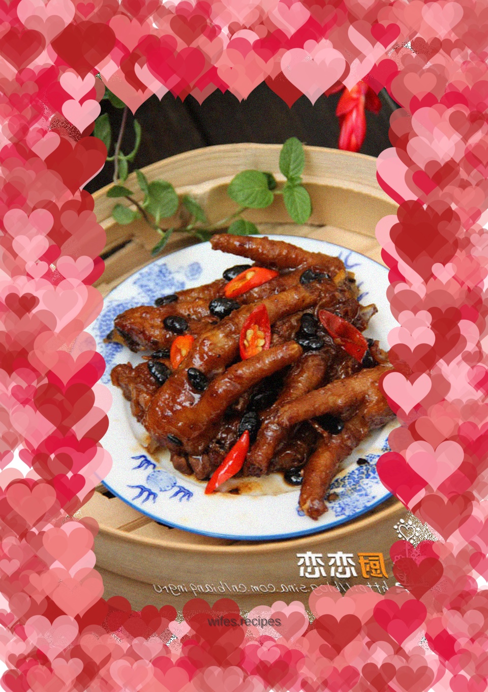 Steamed chicken feet with black bean sauce