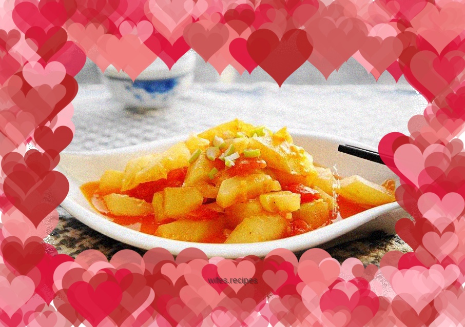 Stir-fried winter melon with tomatoes