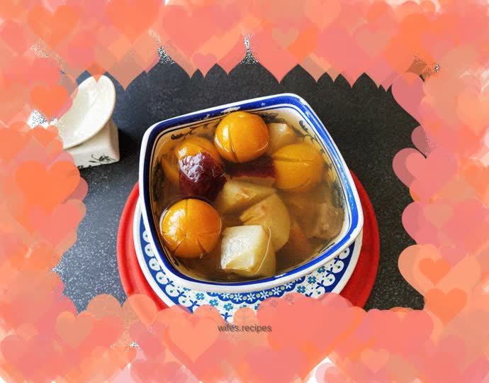 Kumquat stewed with pears