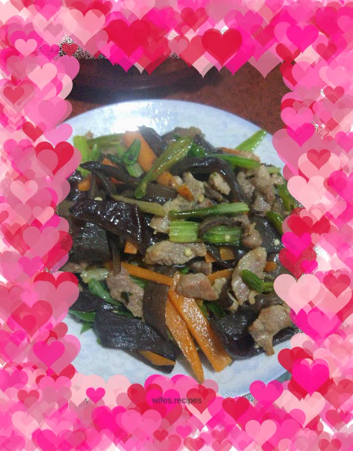 Fried Pork with Black Fungus