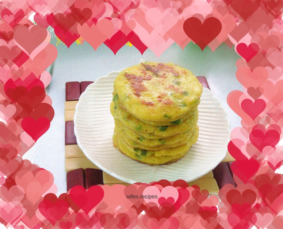Green onion corn pancakes