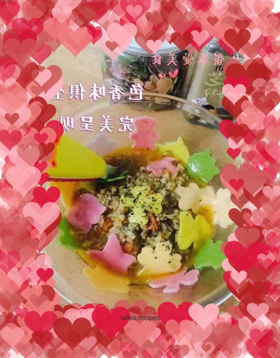 🍎🍎Guoguo Mama🎀🎀 Sharing of egg roll delicacies: Colorful noodles with yam, tomato and meat sauce, simple ingredients, careful combination, it is a nutritious and healthy dish