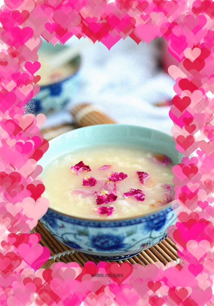 Chinese Valentine's Day Rose Beauty Porridge