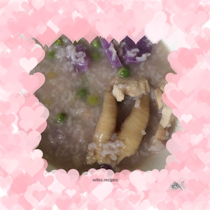 Pea and chicken porridge