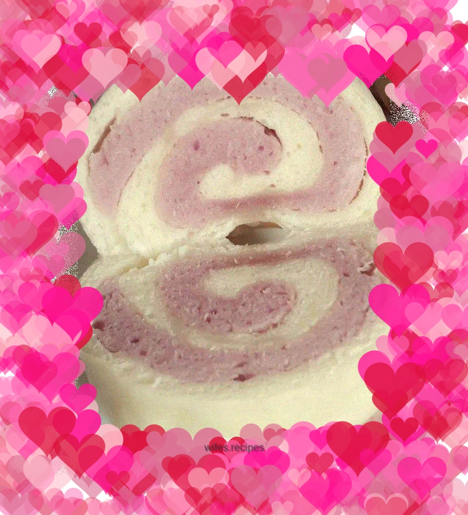 Purple sweet potato two-color steamed buns