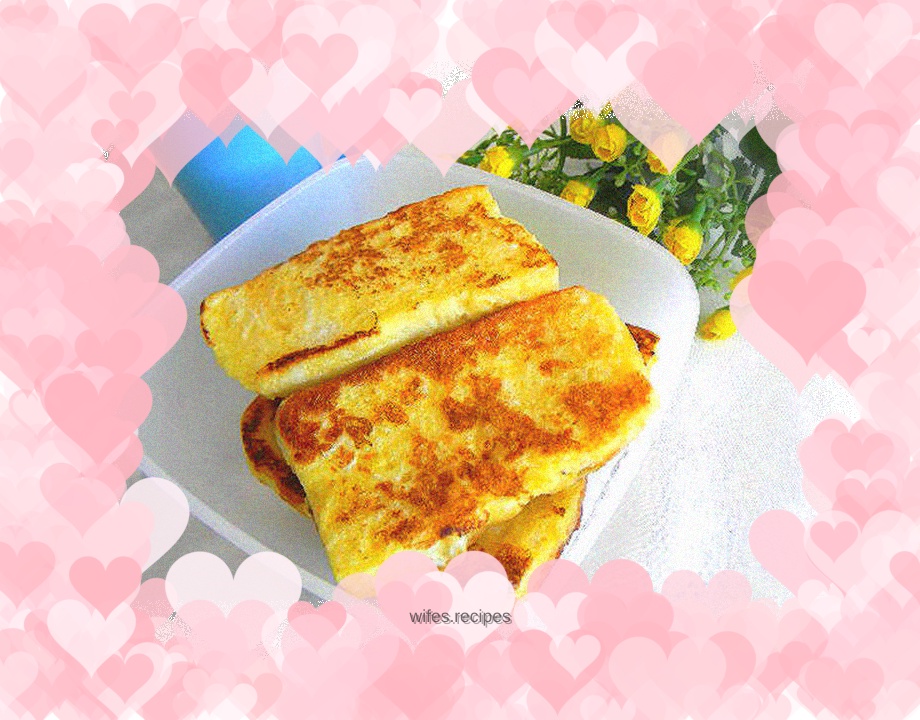Delicious breakfast - egg bread slices