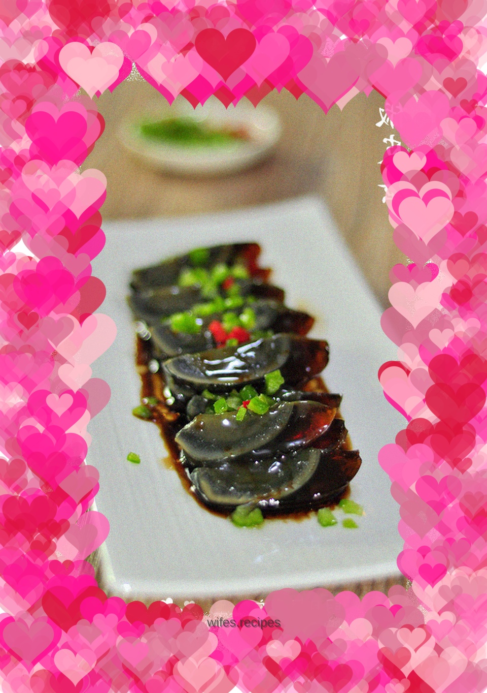 Green pepper preserved egg