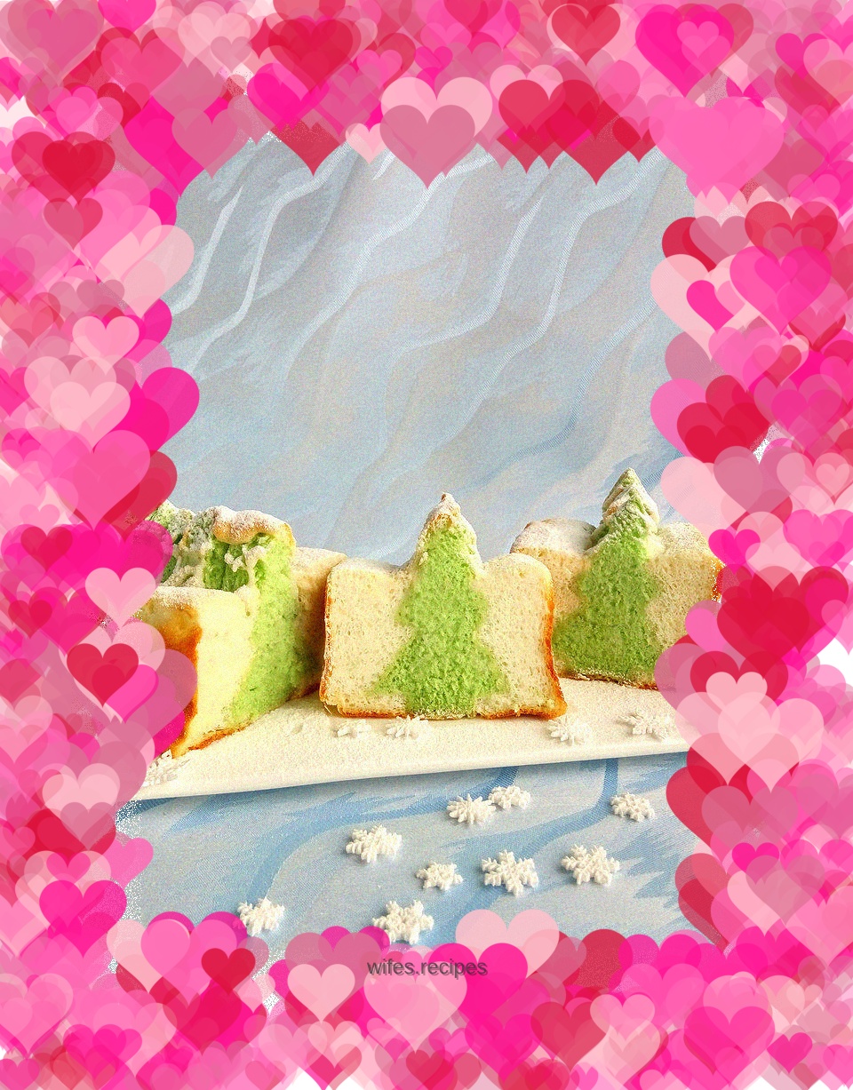 Matcha Christmas Tree Toast Cake