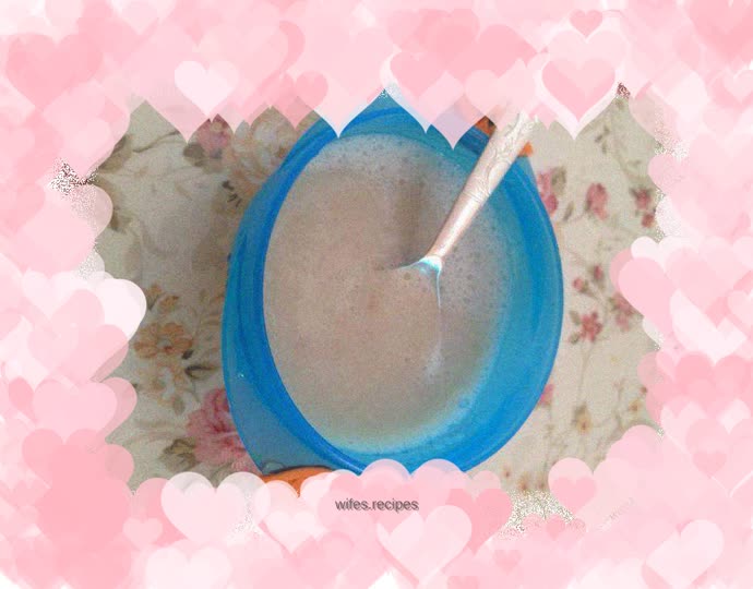 Baby food supplement banana puree
