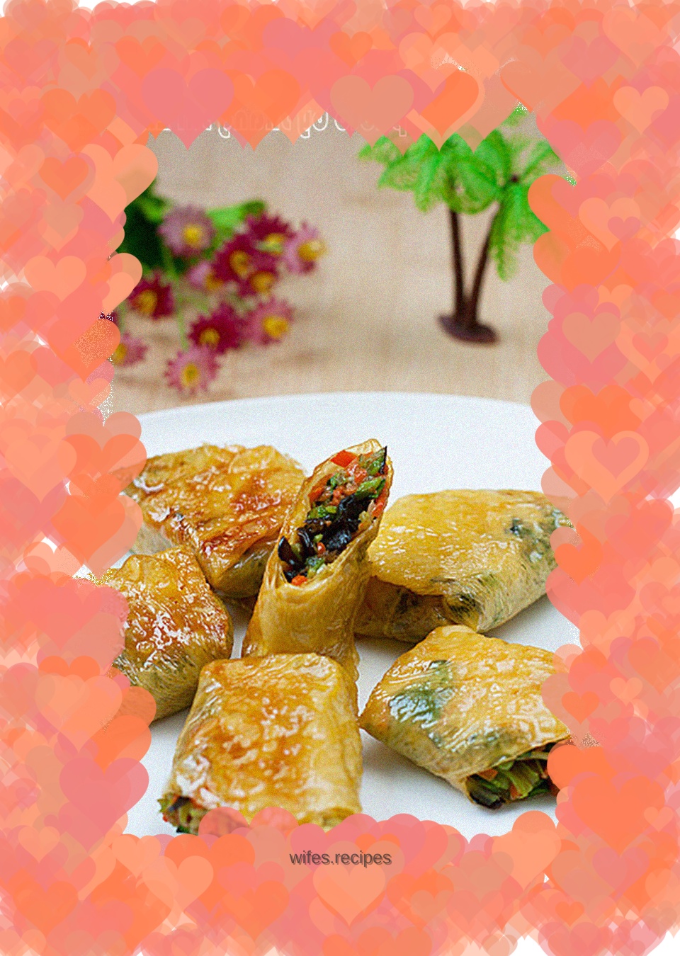 Colorful golden scroll