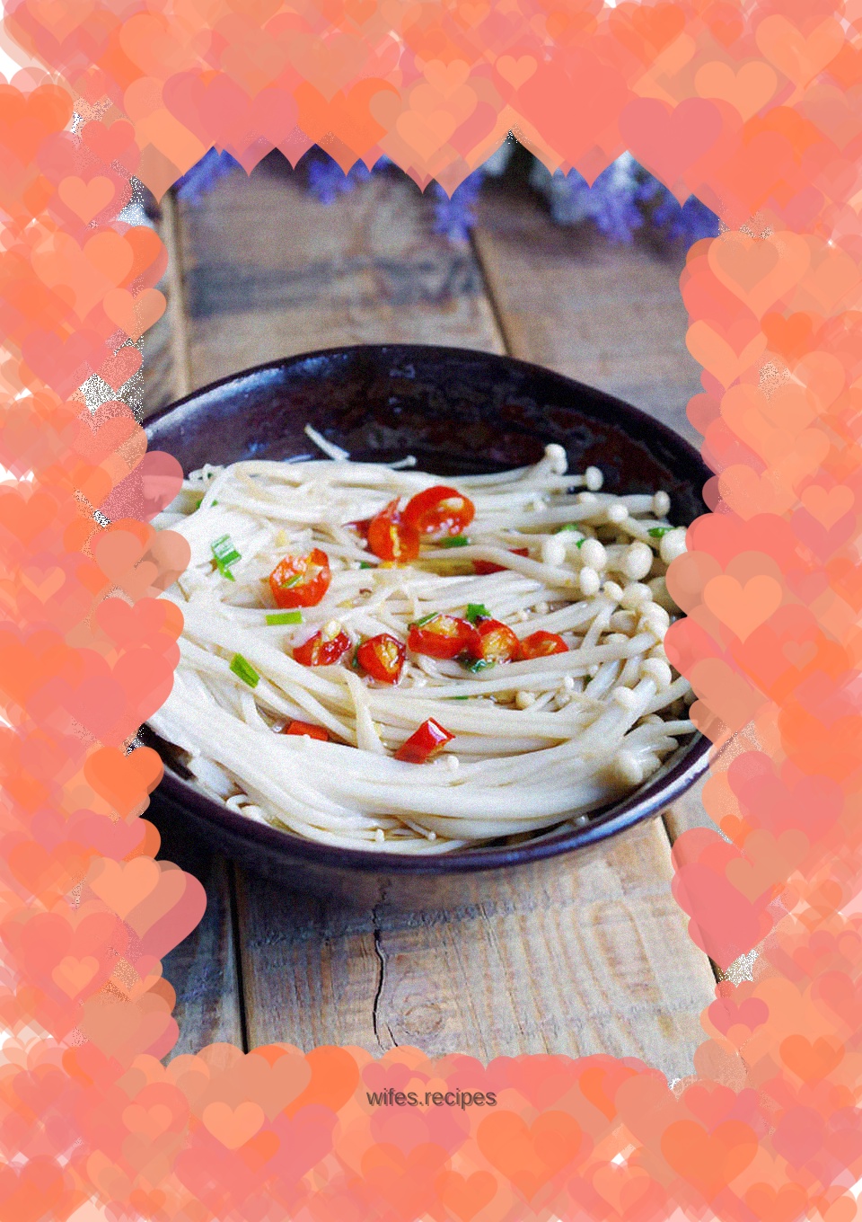 Boiled Enoki Mushrooms