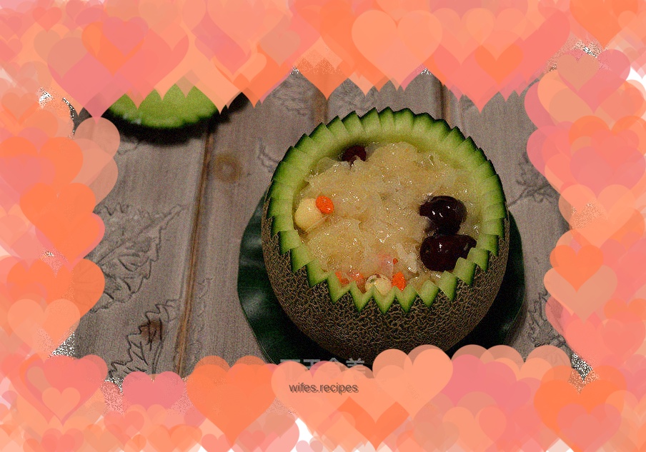 Red dates, white fungus and melon cup