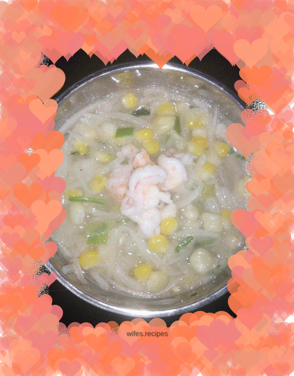 Shrimp, Corn and Carrot Soup