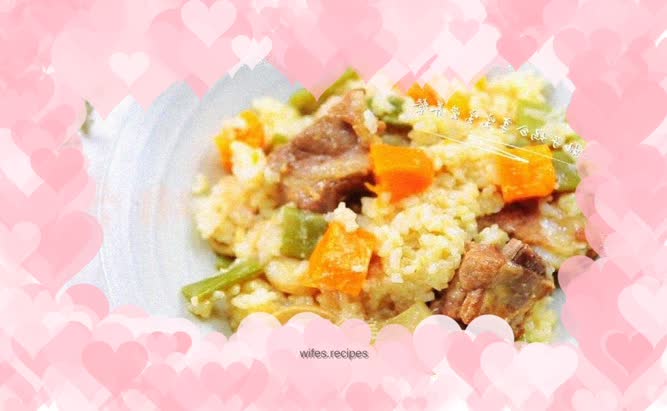 Seasonal Vegetable Pork Ribs Rice—completed in 8 minutes with zero cooking skills