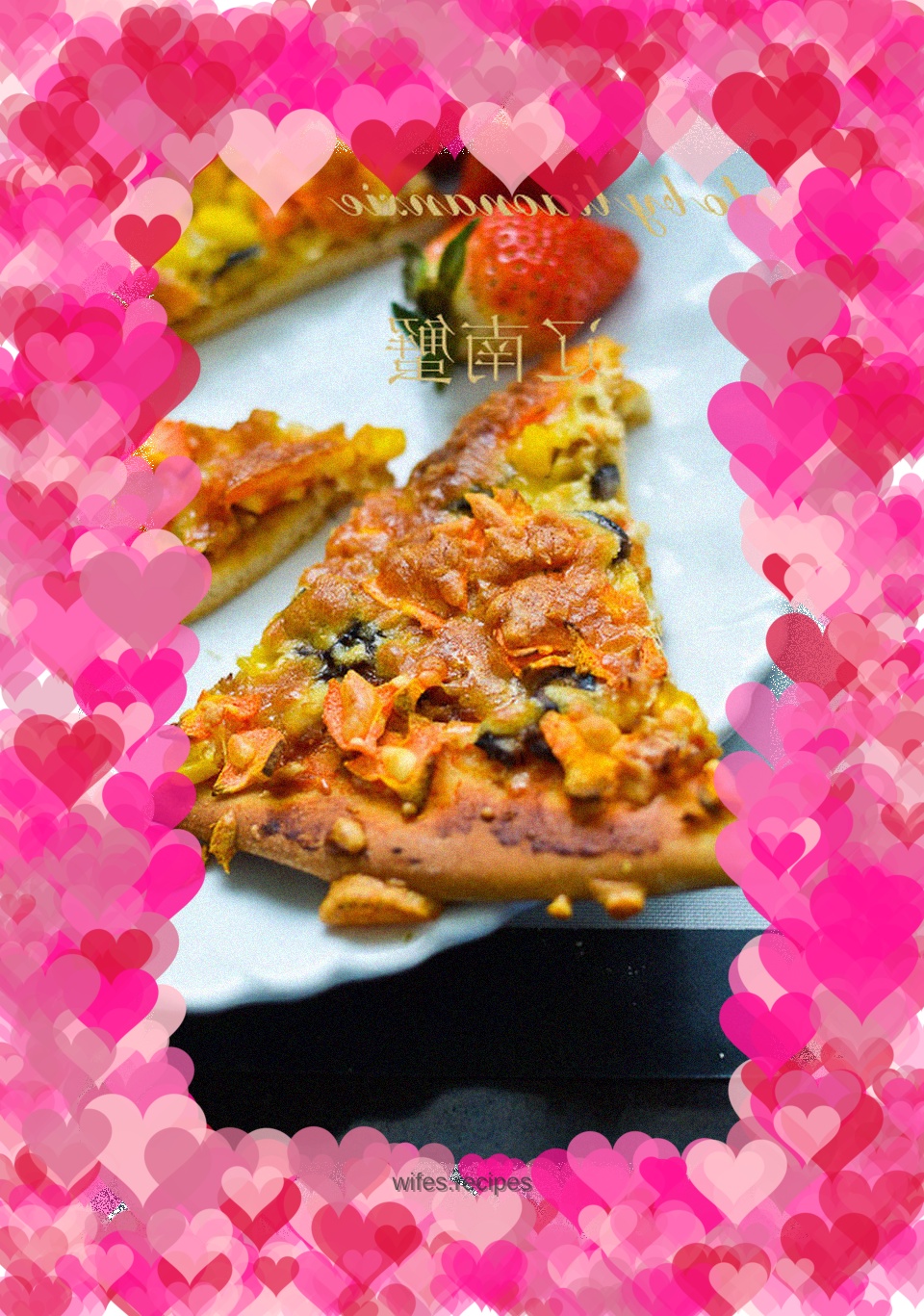 Fish and sea cucumber pizza