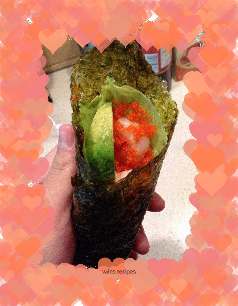 Avocado hand roll