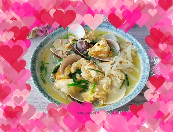 Egg, Carrot and Clam Soup