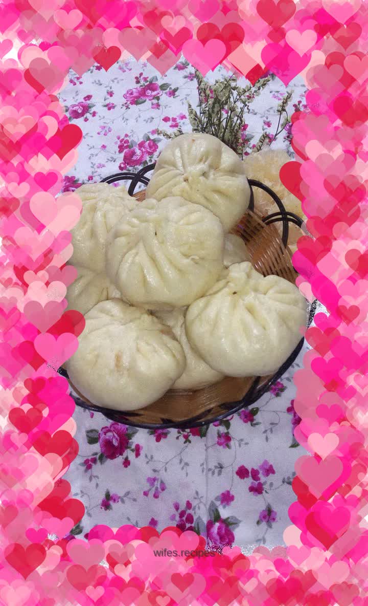 Three Fresh Steamed Buns