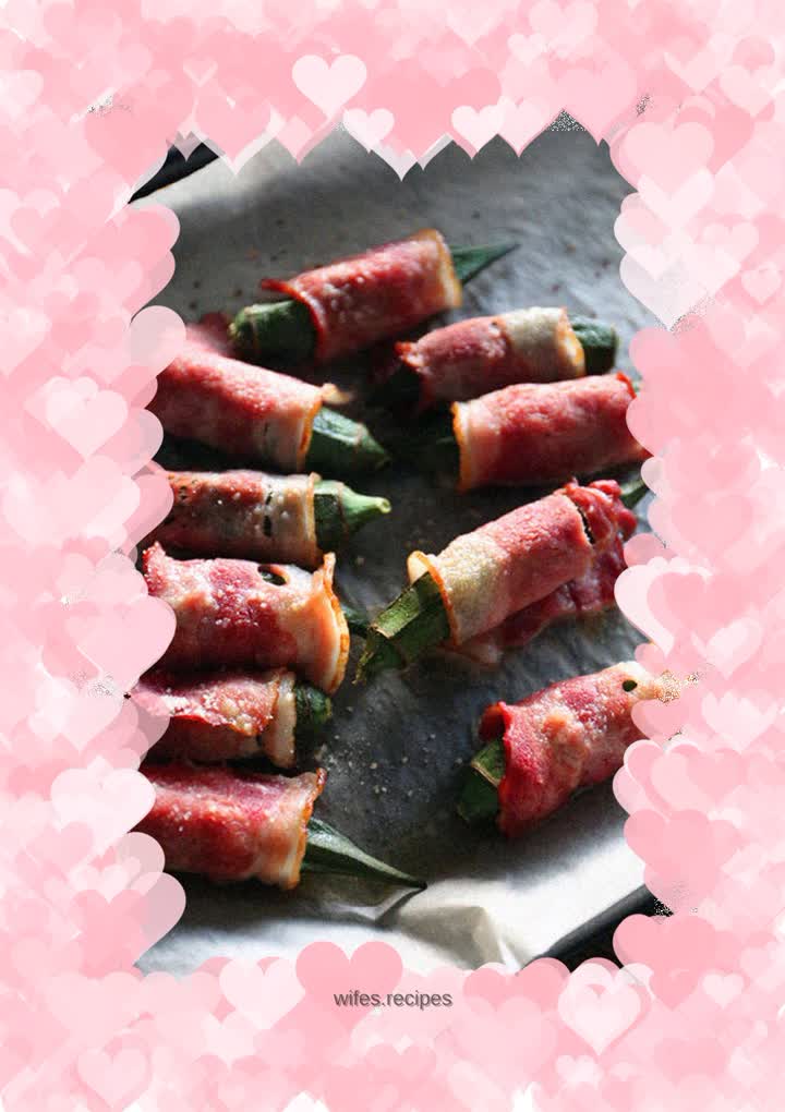 Okra Bacon Cheese Rolls