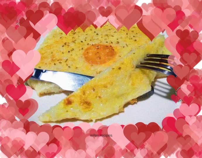 Double egg fried rice cake