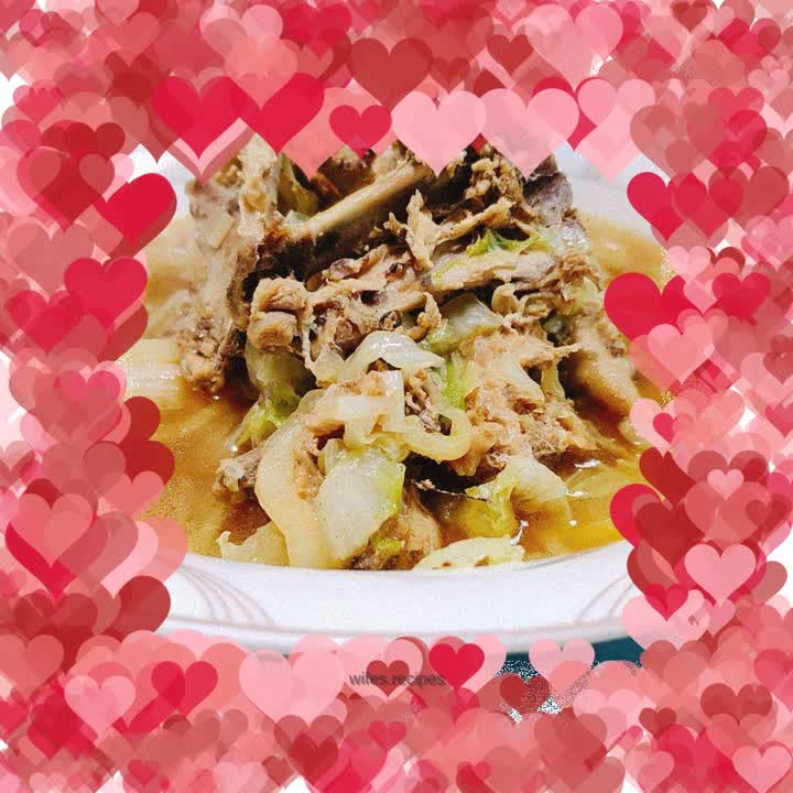 Chicken rack with cabbage