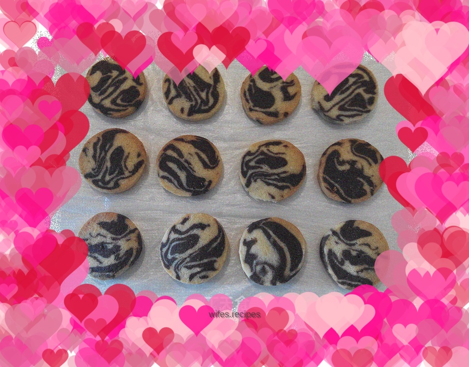 Crispy and fragrant marble texture biscuits original cocoa flavor (suitable for small ovens)