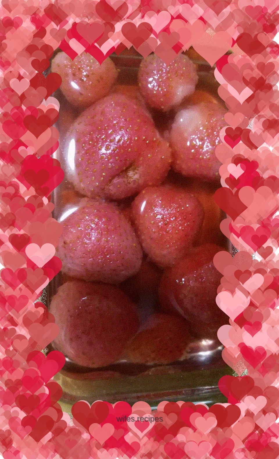 Strawberries in sugar water