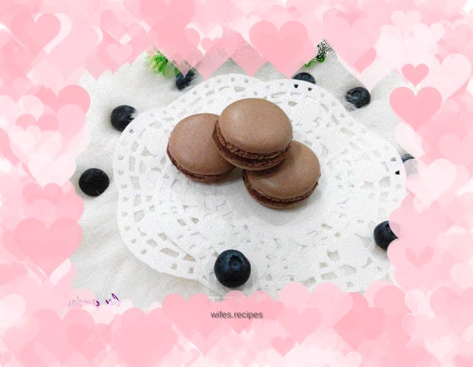 Sweet chocolate macarons