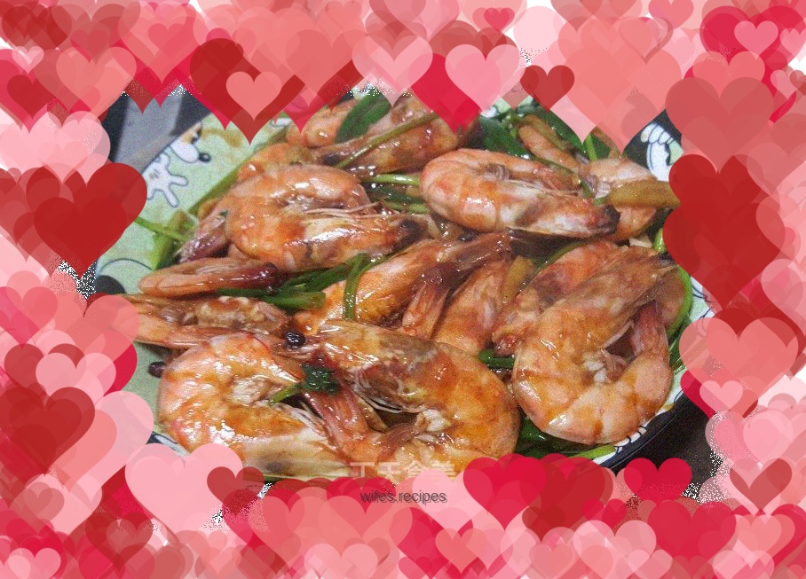 Red wine braised shrimp