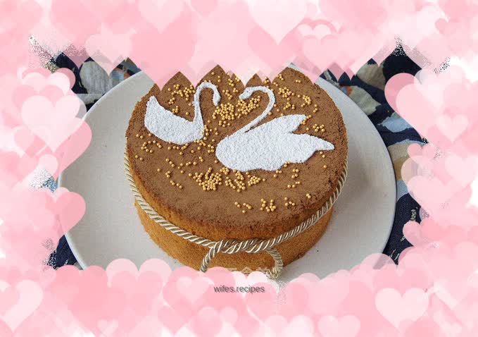 Swan chiffon cake