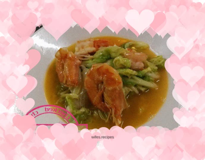 Jiaodong cabbage stewed with prawns