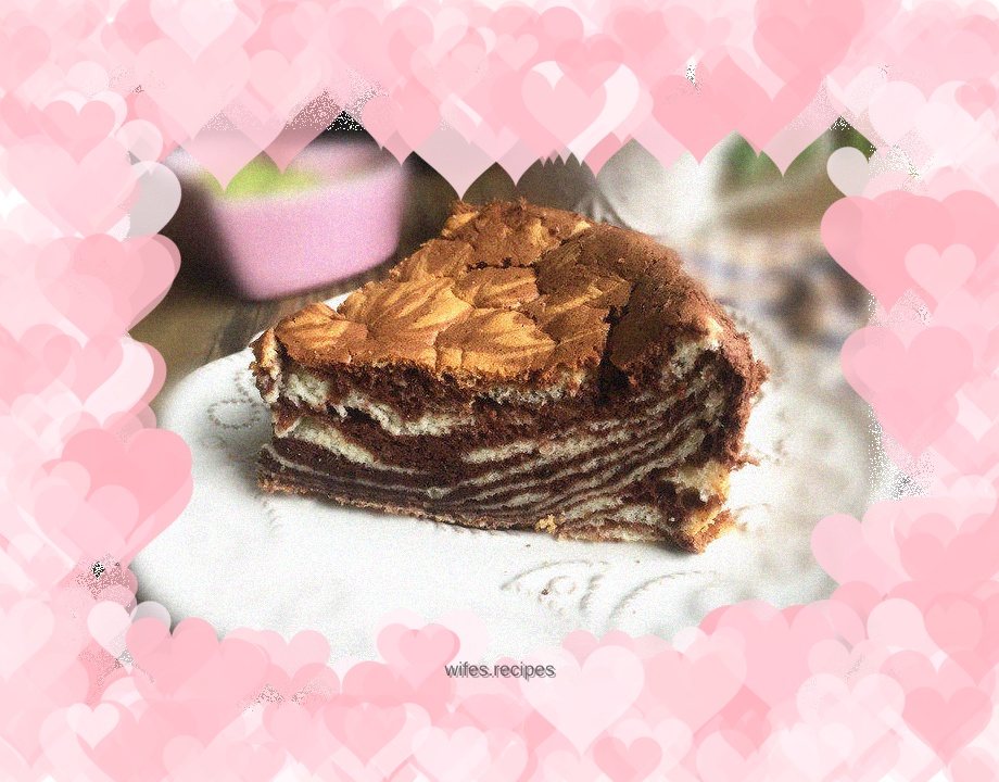 Two-color chiffon cake