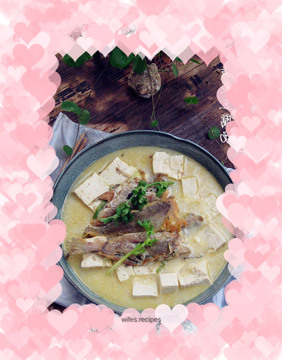Small yellow croaker tofu soup