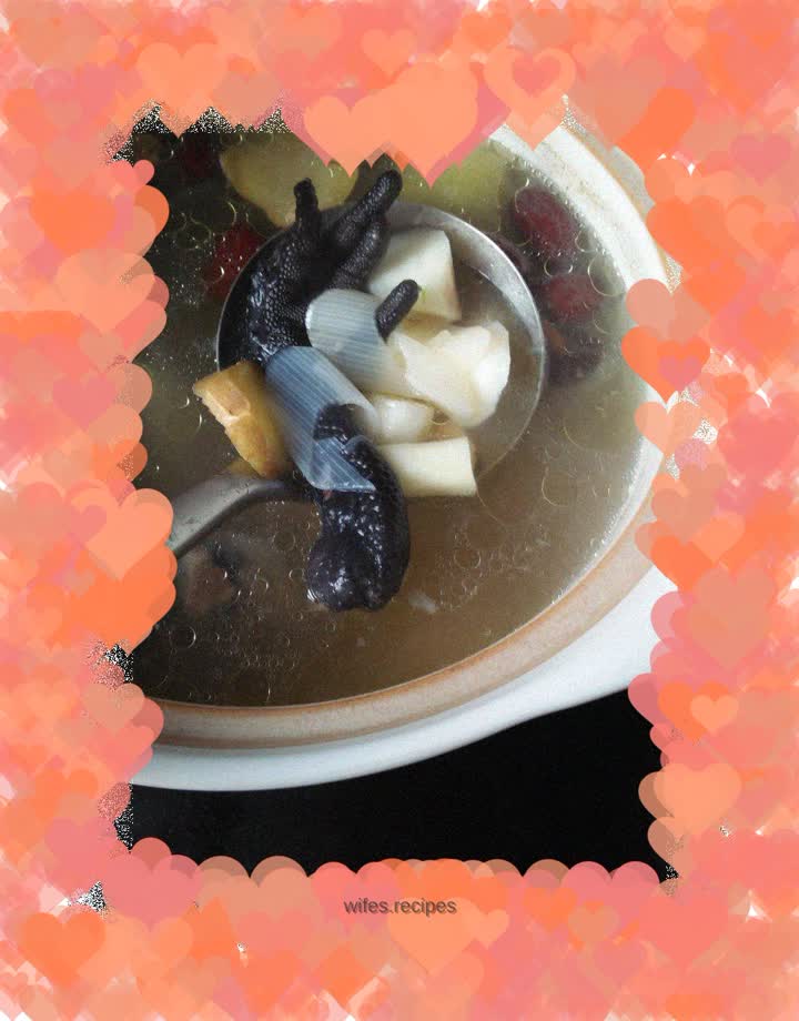 Black-bone chicken soup