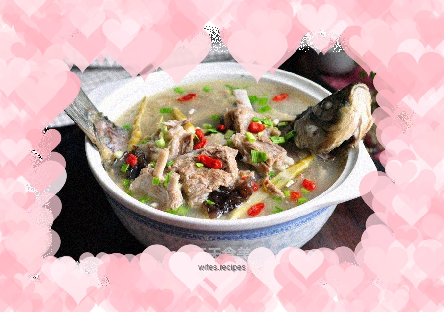 Lamb chops and crucian carp soup