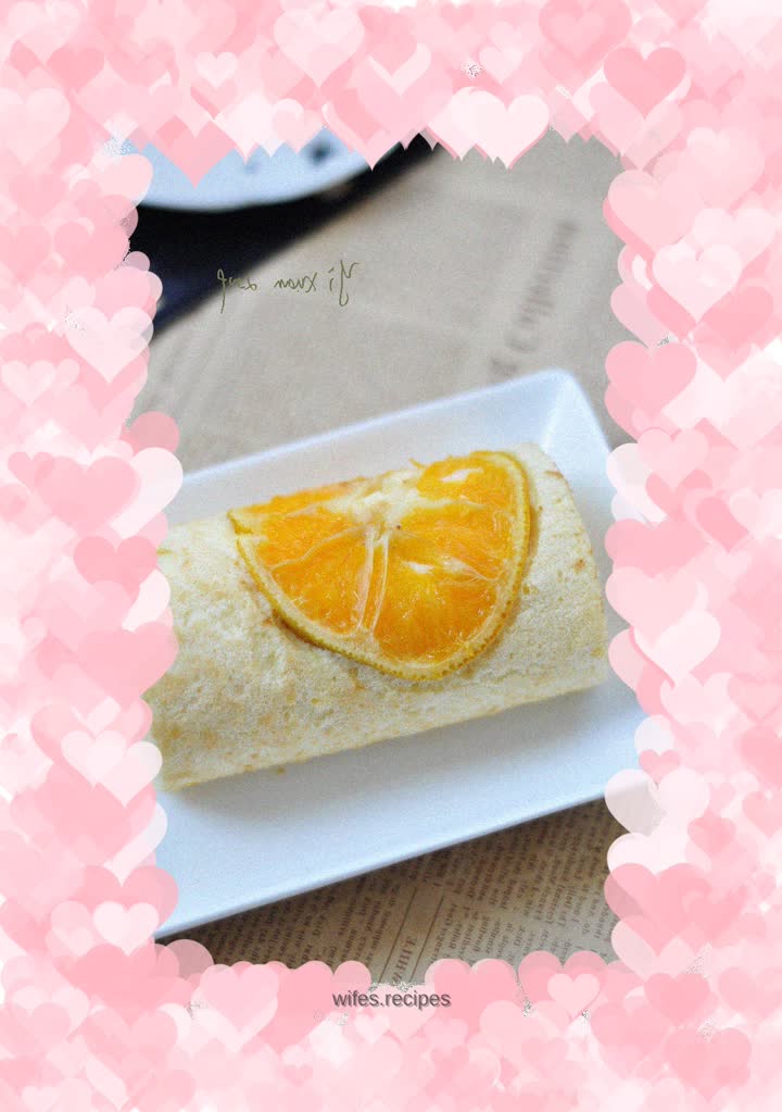 Orange cake roll