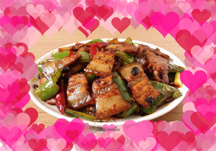 Green pepper twice-cooked pork