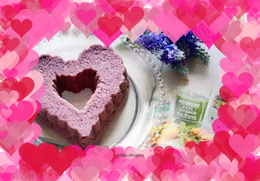 Heart-to-heart Purple Sweet Potato Hair Cake
