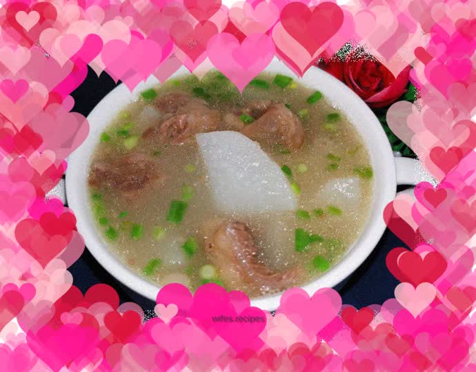 Radish and beef soup