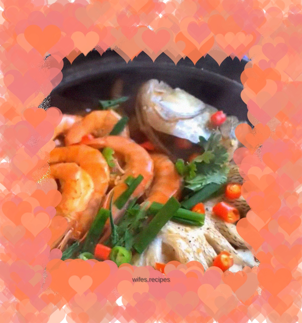 Braised seabass in casserole