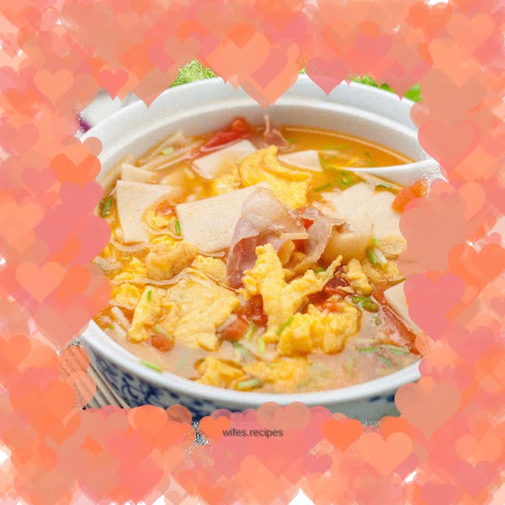Ham and egg noodles