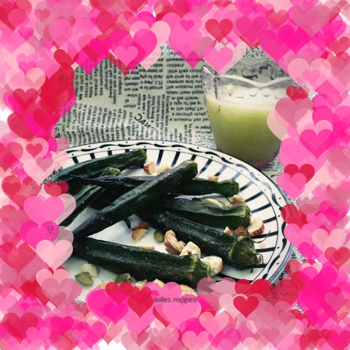 Salt roasted okra