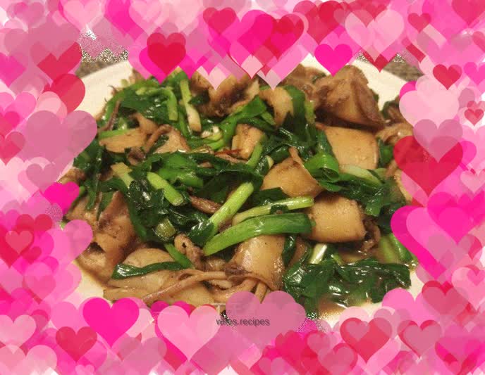 Stir-fried sea rabbit with leeks