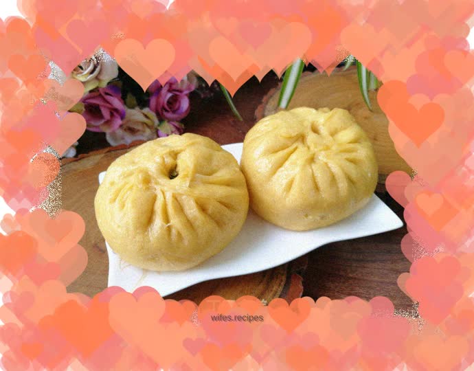 Pumpkin Paste Vegan Steamed Buns