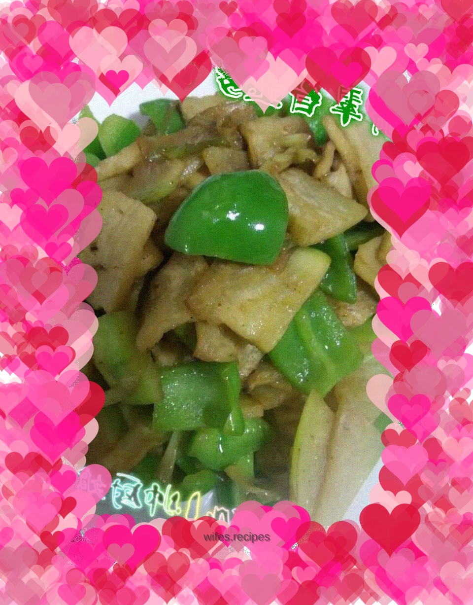 Jade White Jade ~ Stir-fried radish and green pepper