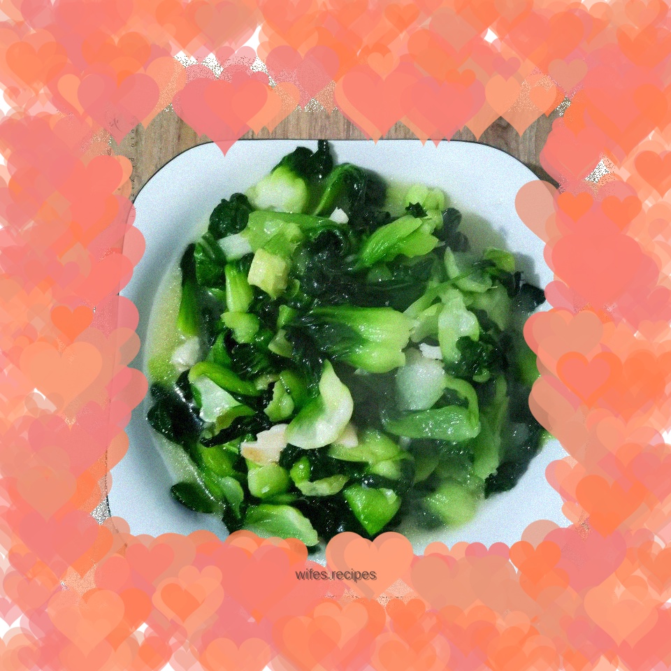 Stir-fried baby greens